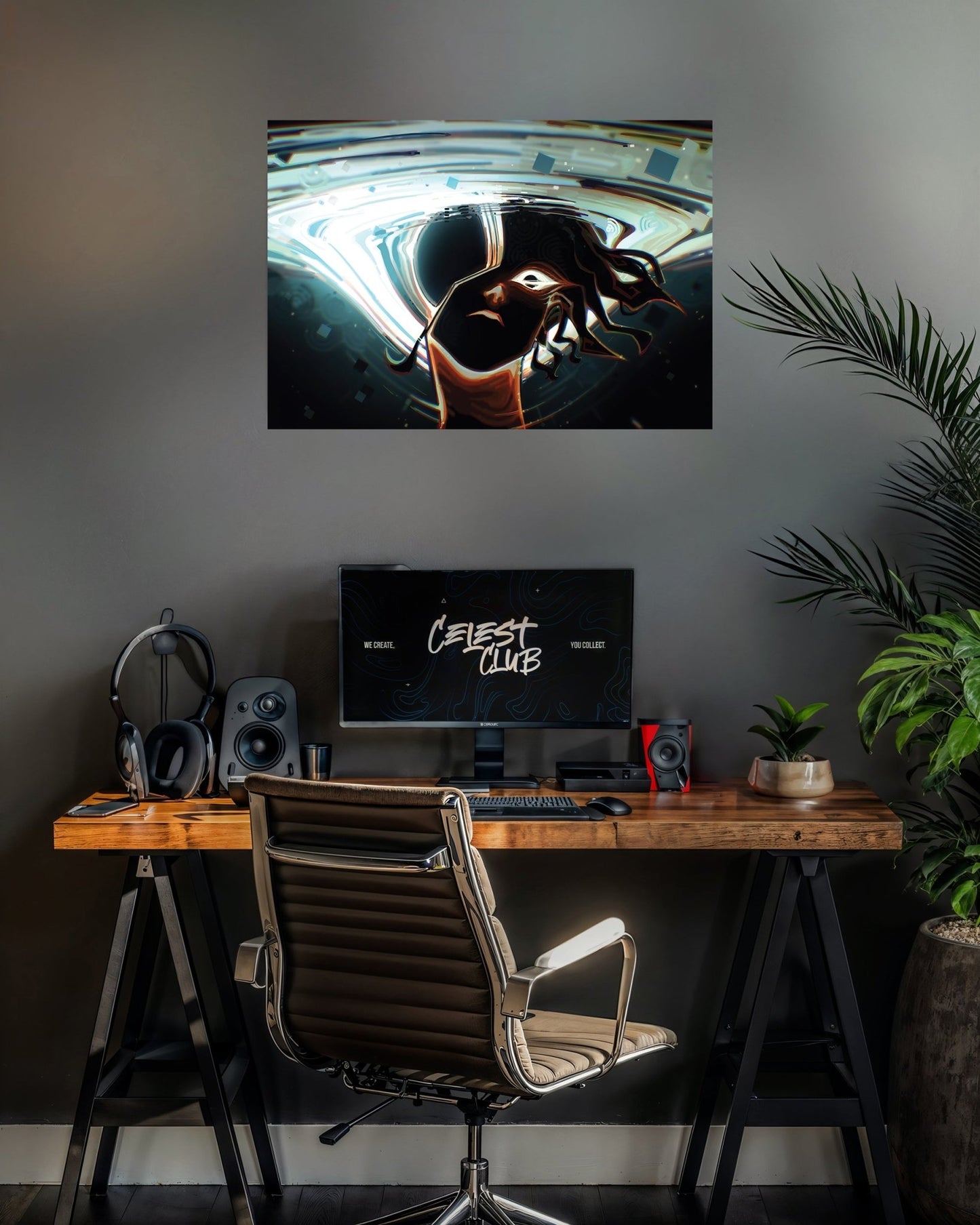 Poster en métal "" - Trou Noir 2 - CelestClub